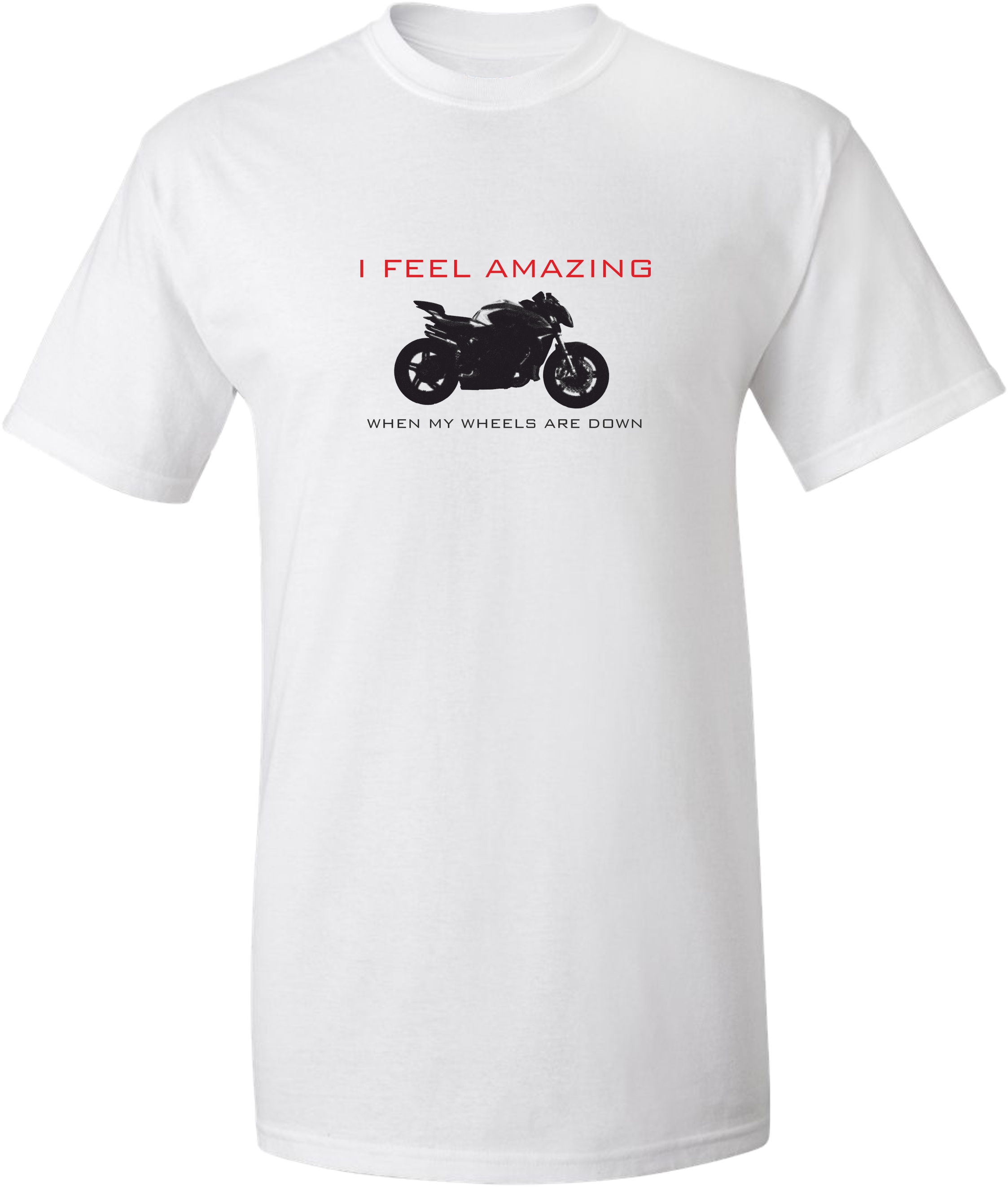 Unisex tričko s potiskem moto i feel amazing